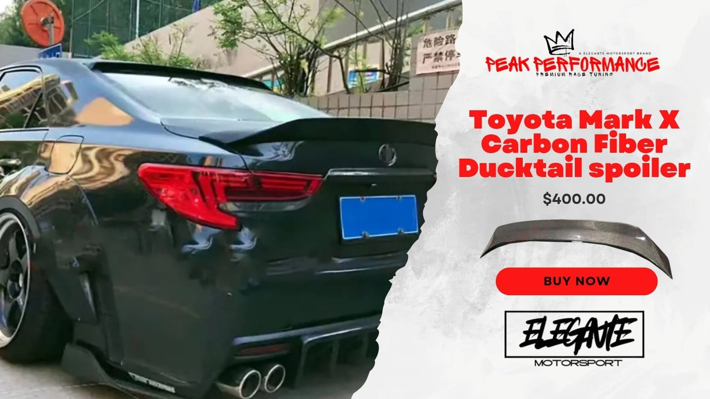 Toyota Mark X carbon fiber duck tail spoiler