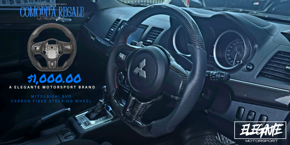 Mitsubishi evo x Carbon fiber Steering wheel
